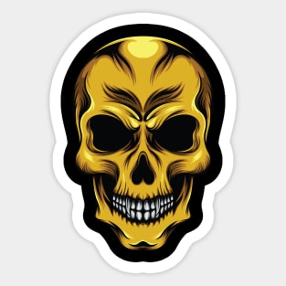 Gold Skull Sticker